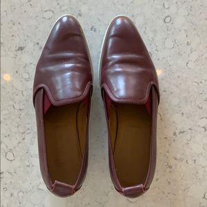 Everlane wine colored leather flats